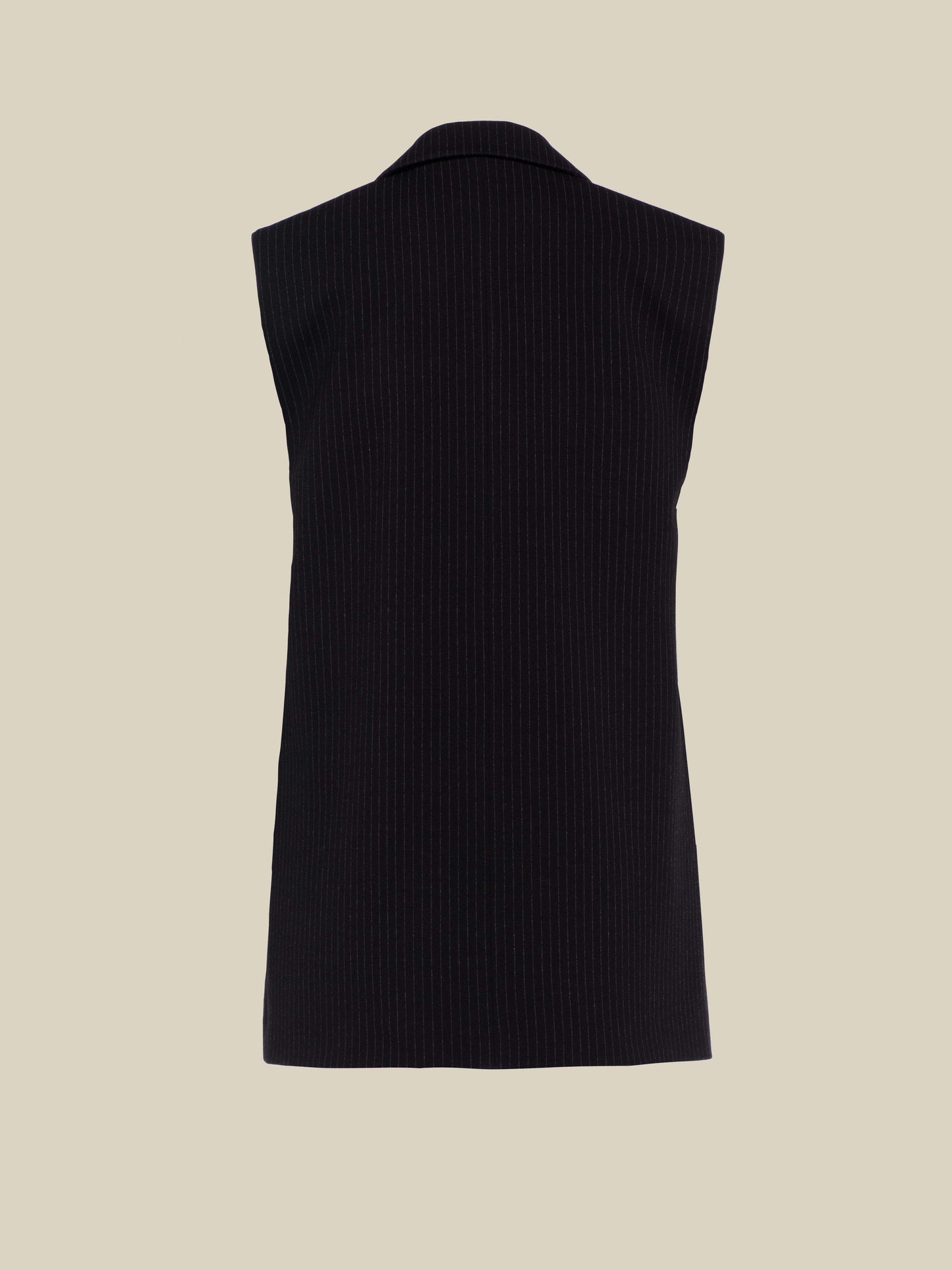 ANNE blazer gilet - PINSTRIPED Black