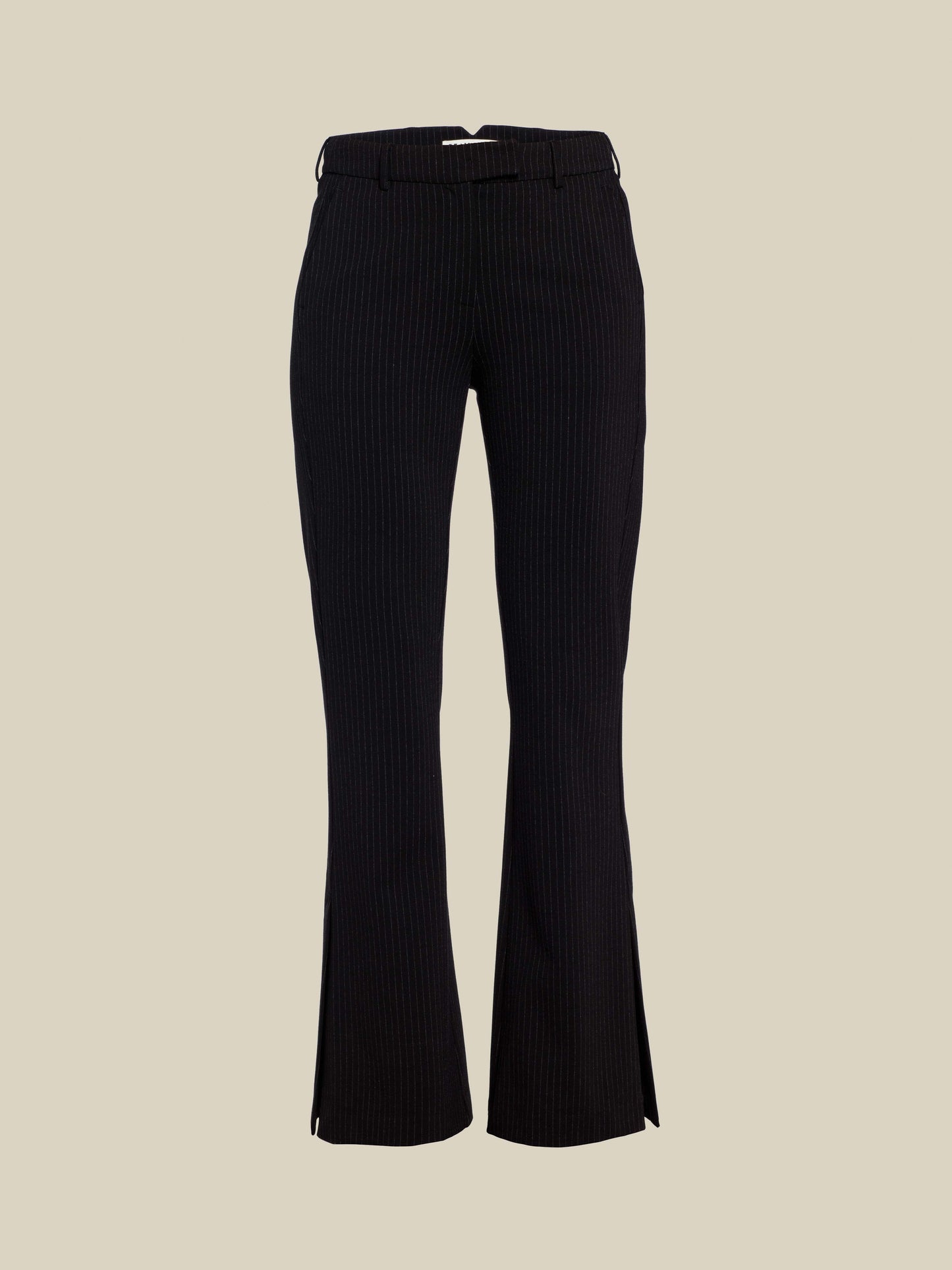 FLYNN pants - PINSTRIPED Black