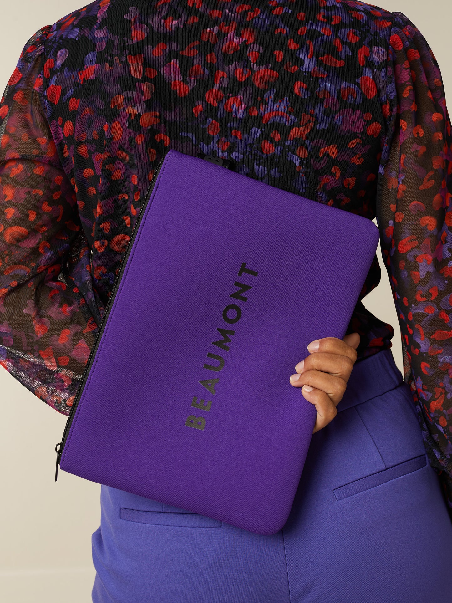 Zion zipper bag - Dark dahlia purple