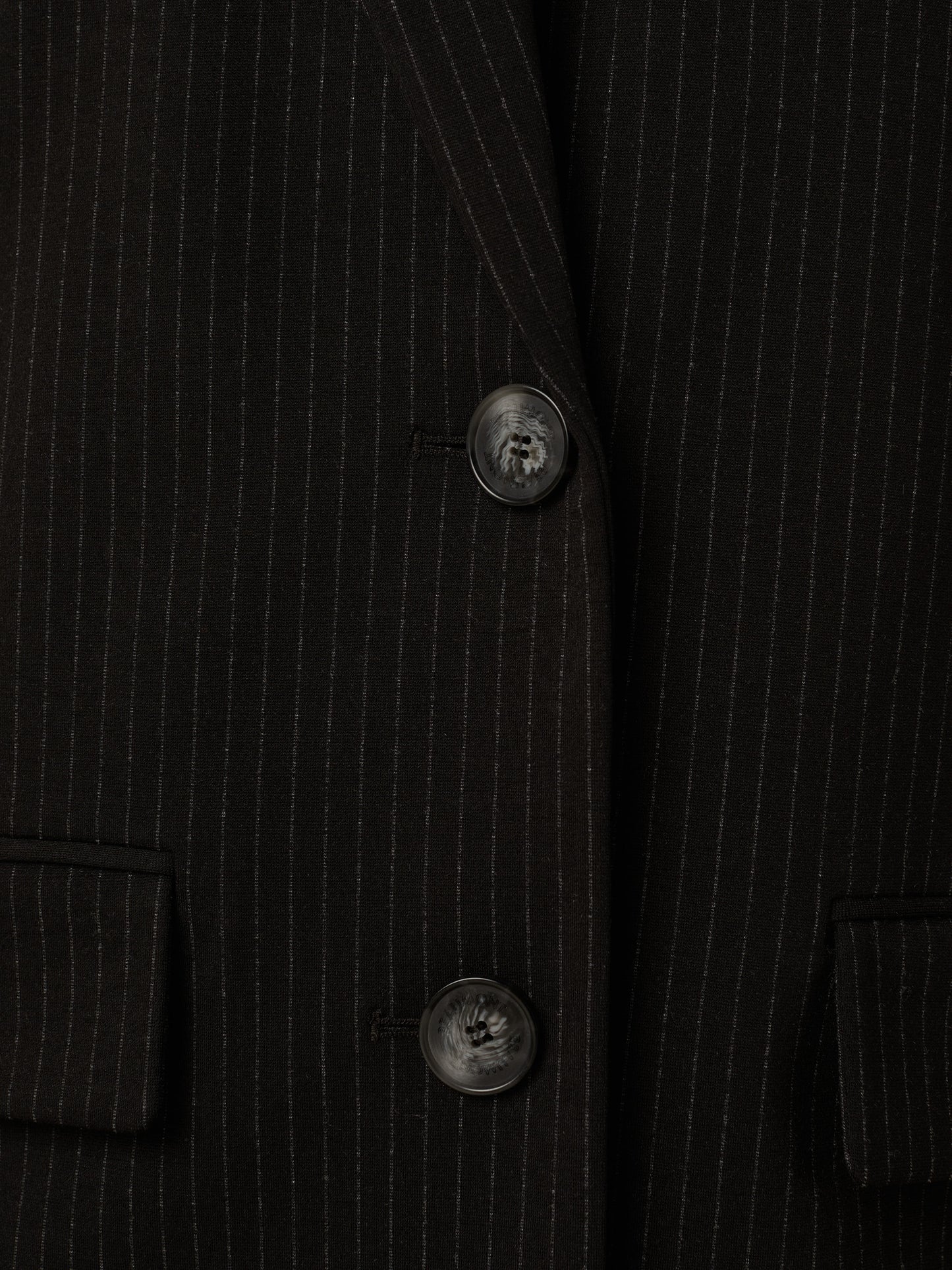 ANNE blazer gilet - PINSTRIPED Black