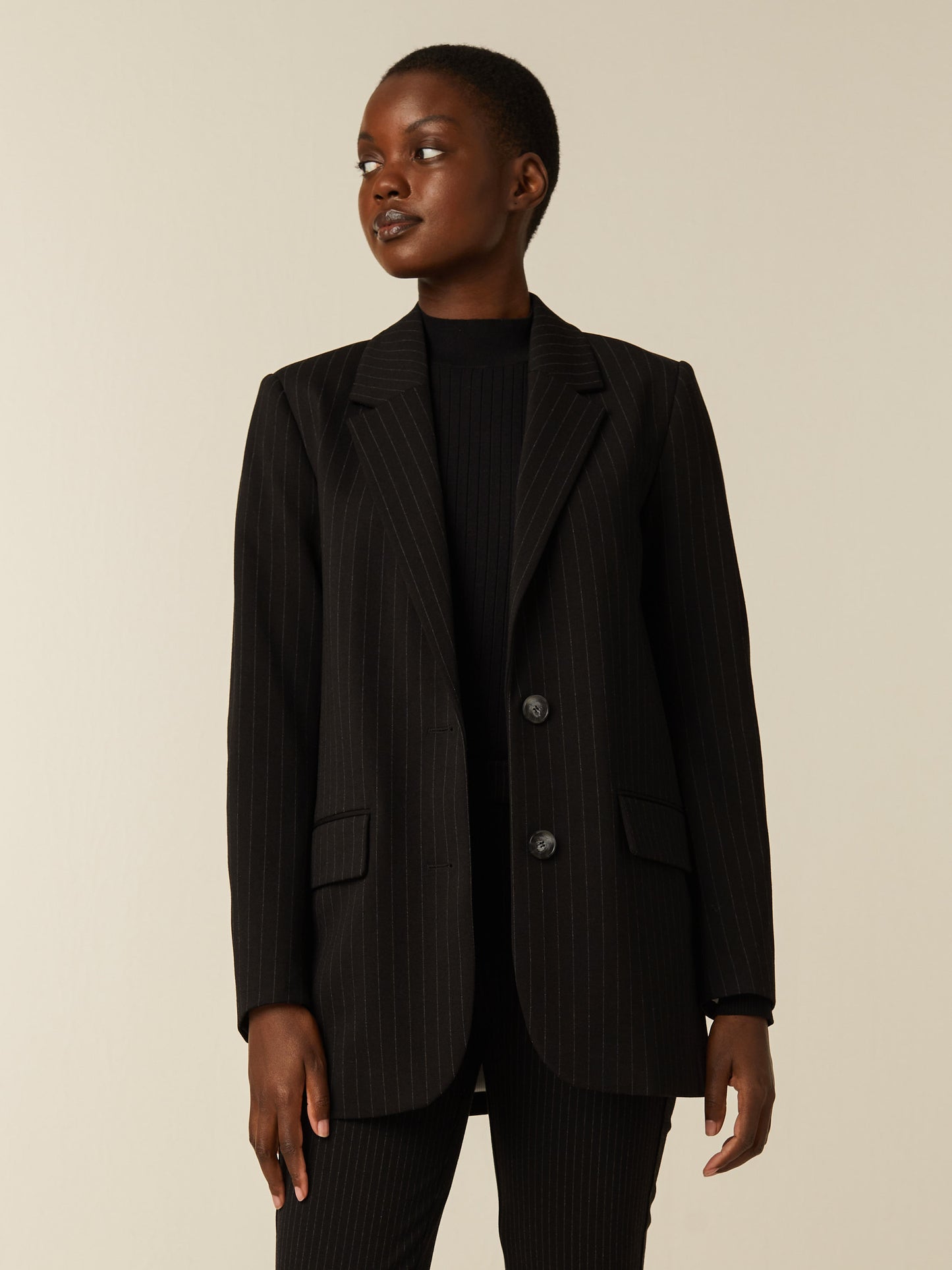 ASH blazer - PINSTRIPED Black