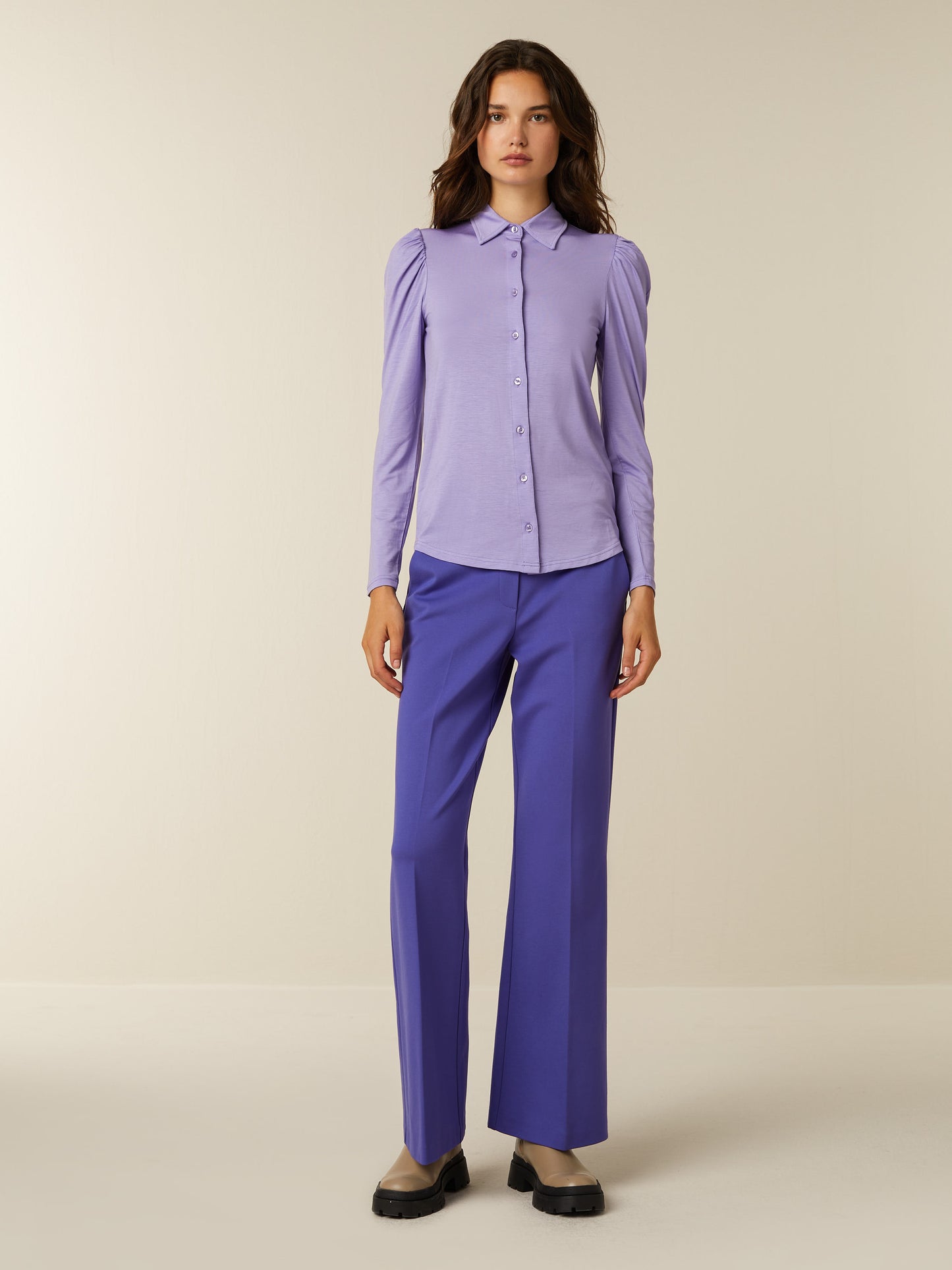 NOOR jersey blouse - Dahlia Purple