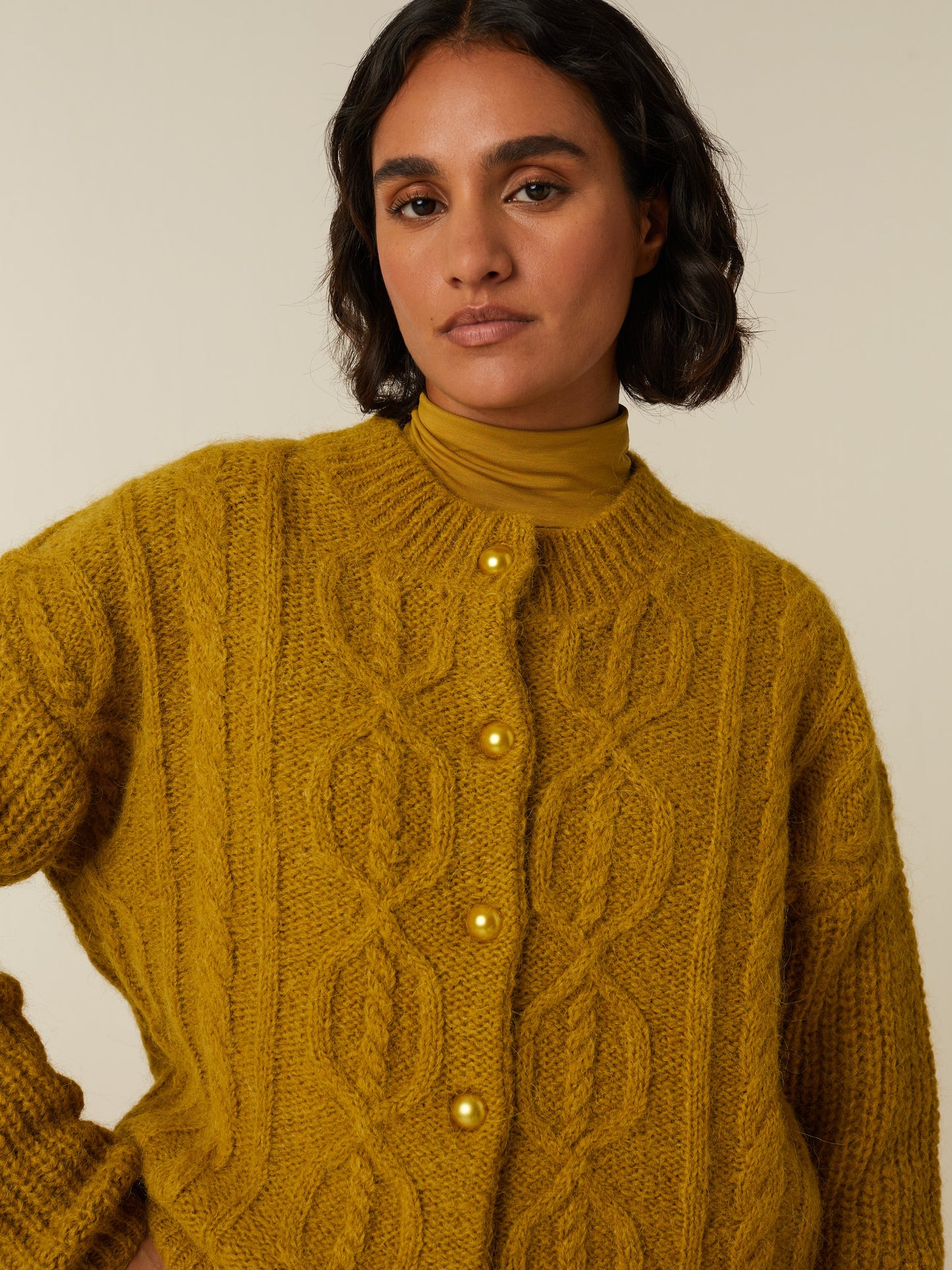 MAREY cardigan - Golden Green