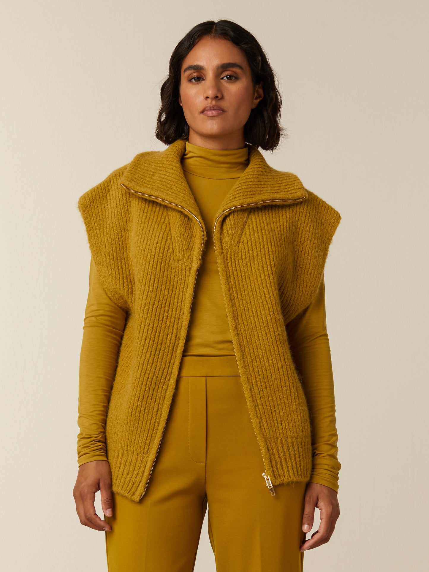 LUNA cardigan - Golden Green