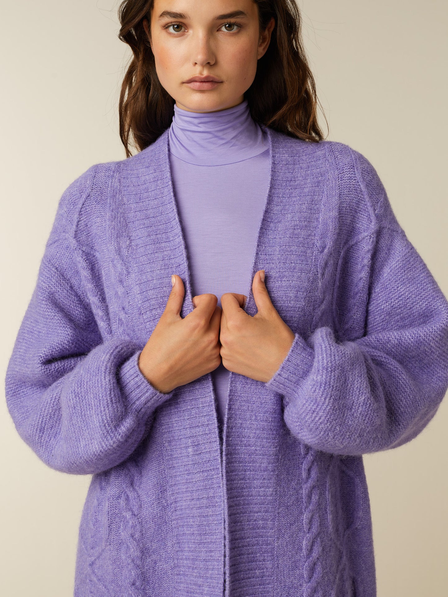 JANET cardigan - Dahlia Purple