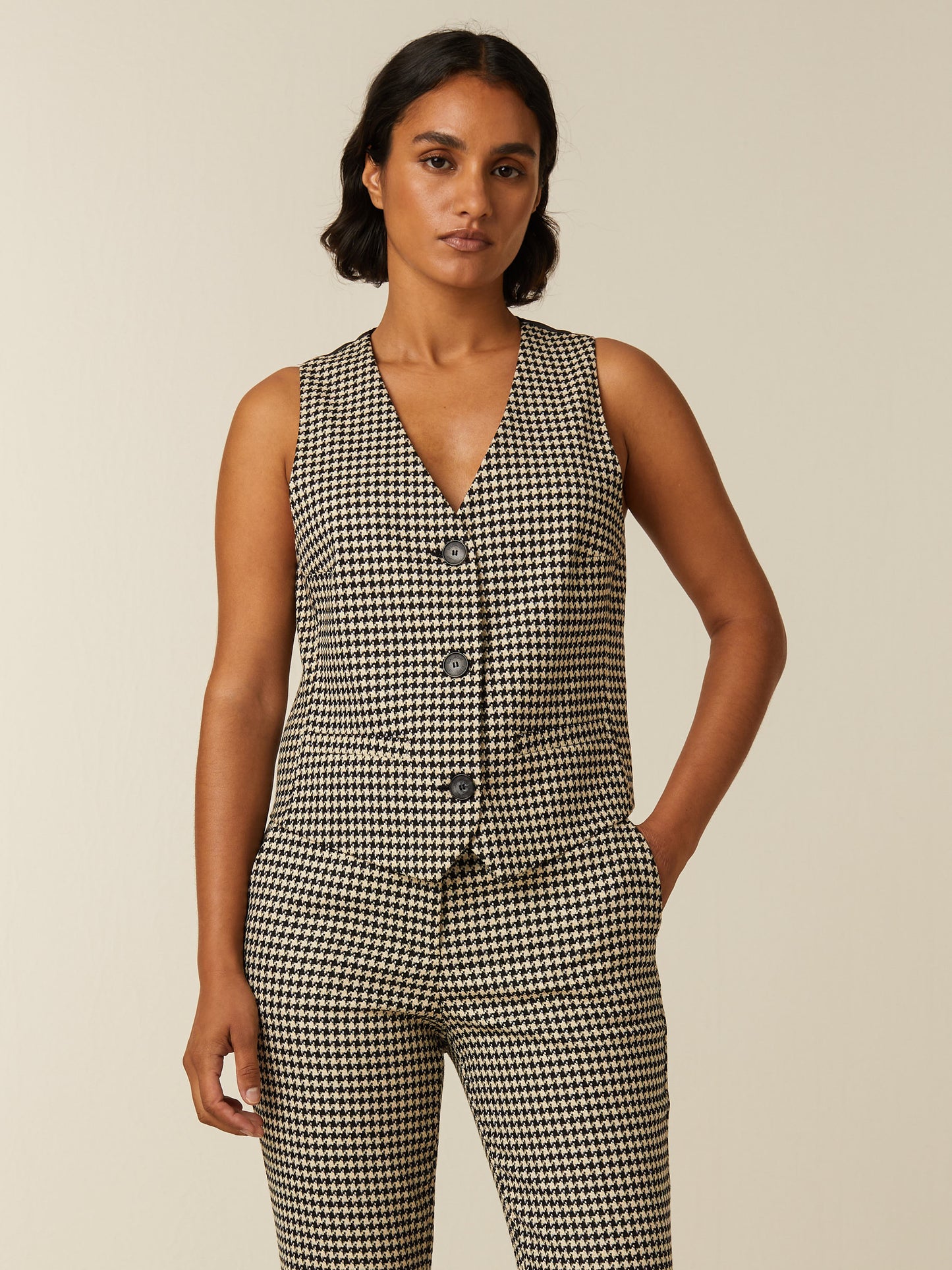 POPPY gilet - Black print