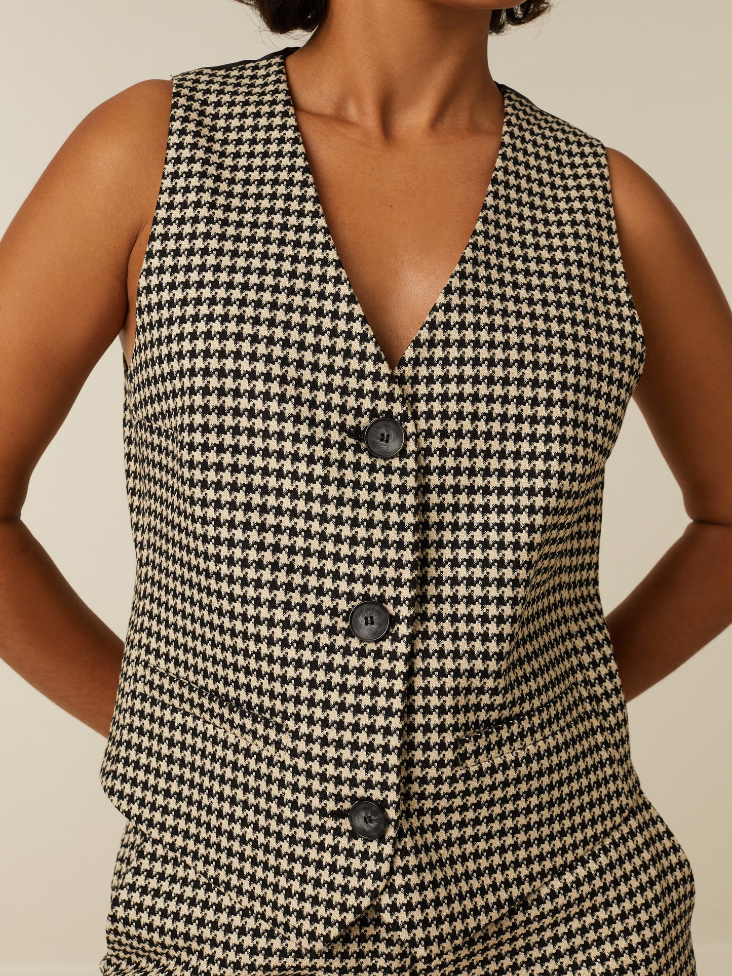 POPPY gilet - Black print