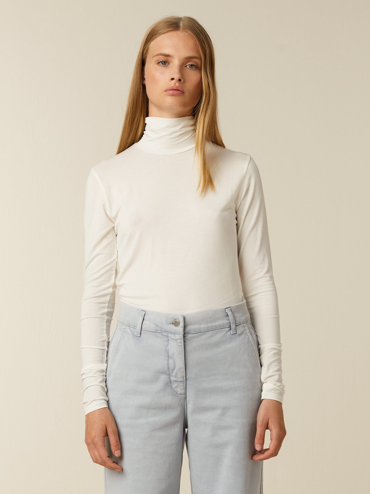 PHOEBE top col - Cream