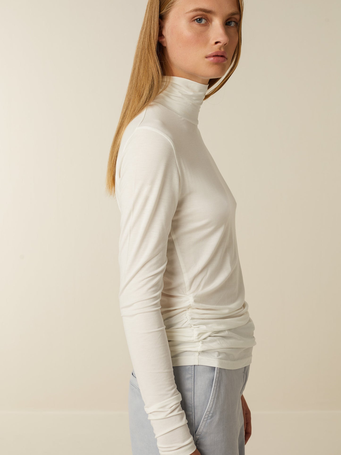 PHOEBE top col - Cream
