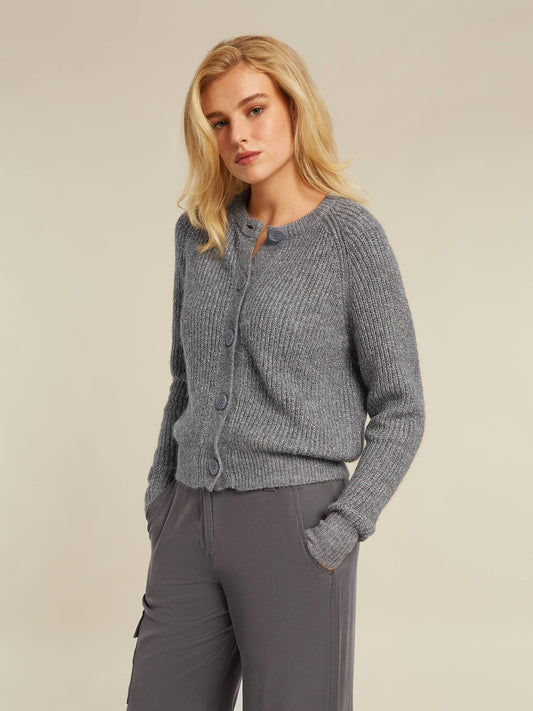 Brent cardigan - Grey heather lurex