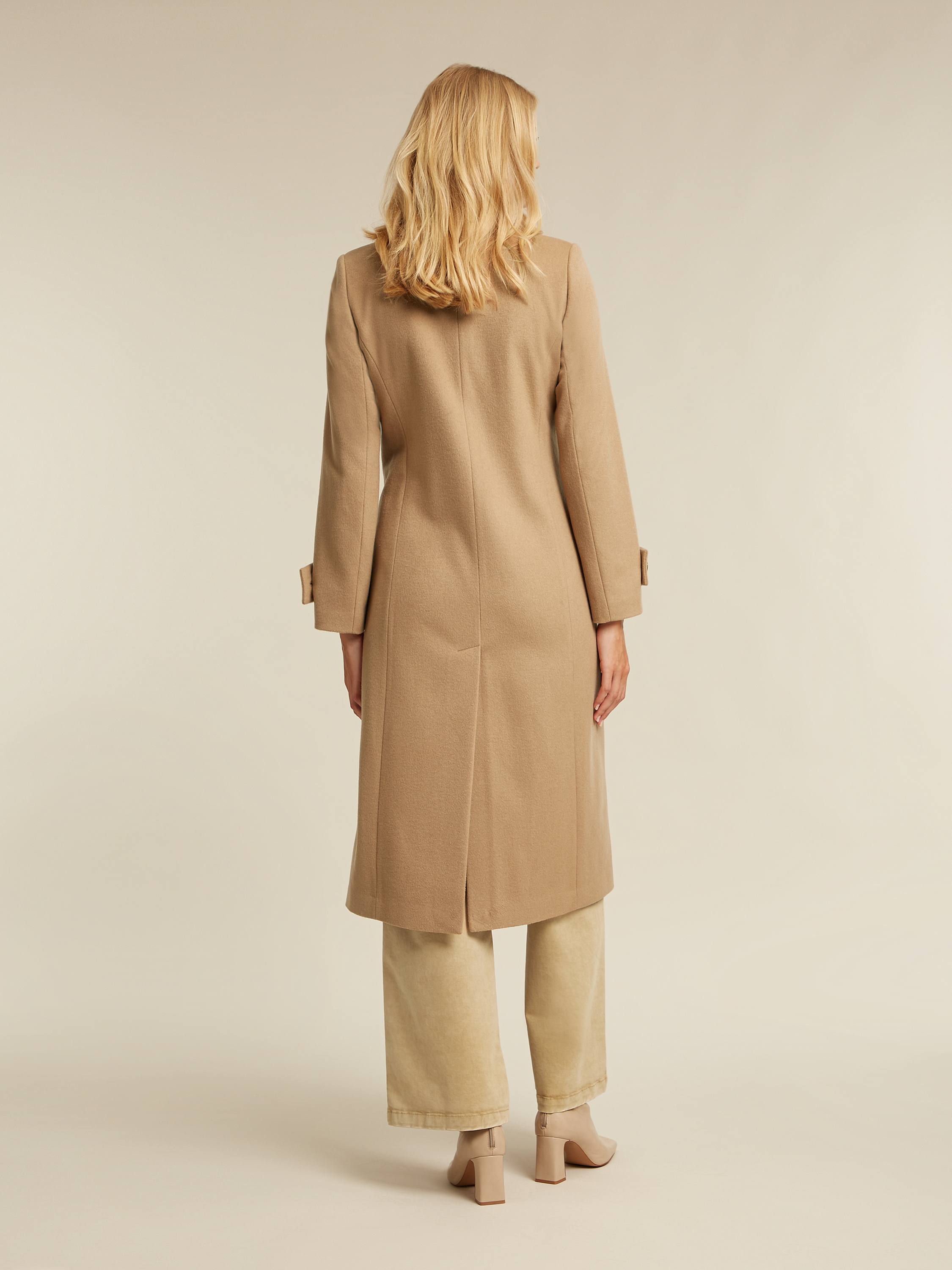 Charm long coat Camel