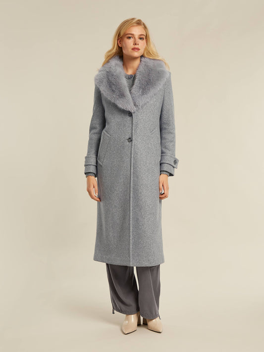 CONSTANCE long coat - Grey heather