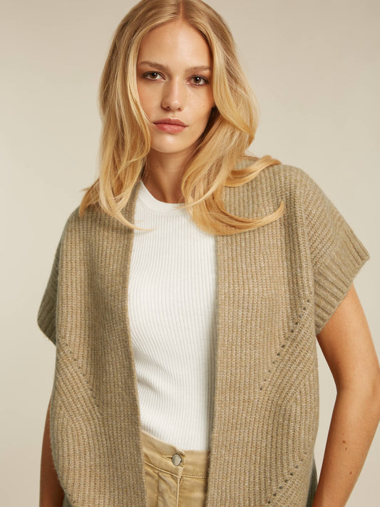 Dahlia cardigan - Camel heather