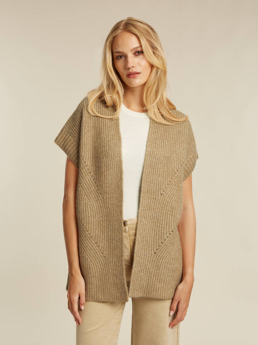 DAHLIA cardigan - Camel heather