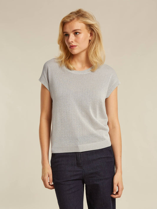 DION pullover - Soft grey lurex