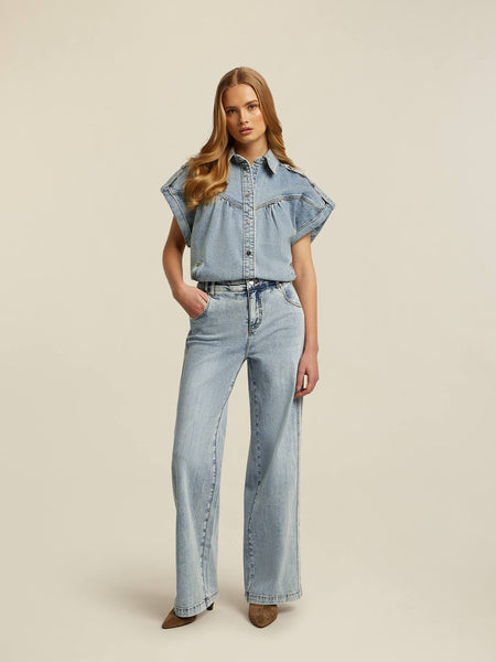 パンツ VIVIANO RIBBON DETAIL DENIM PANTS VIVIANO(ヴィヴィアーノ）2025AW リボンディティールデニム