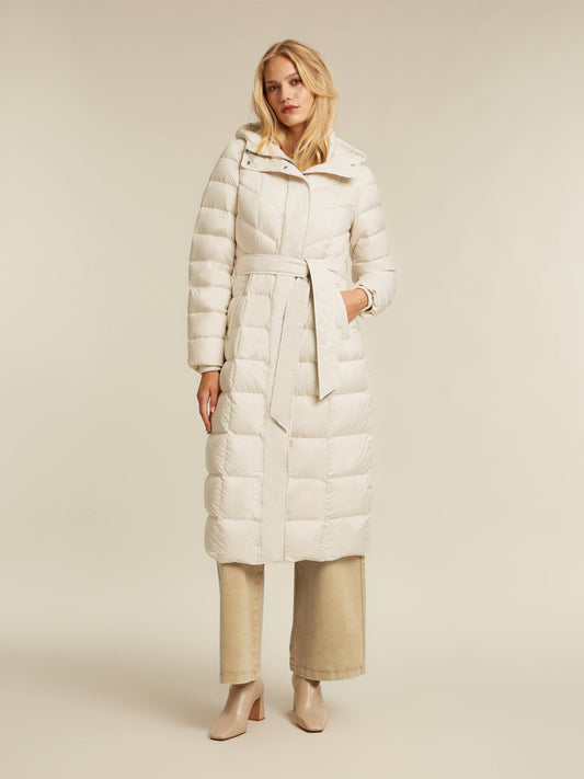 Zahra long coat - White pepper